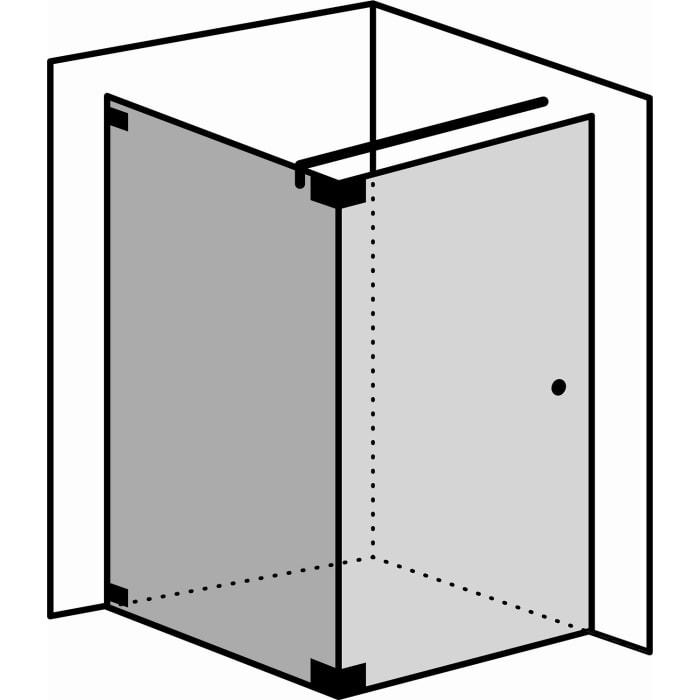 Sprinz Walk-In Plus Pendeltür links, Breite bis 70 cm