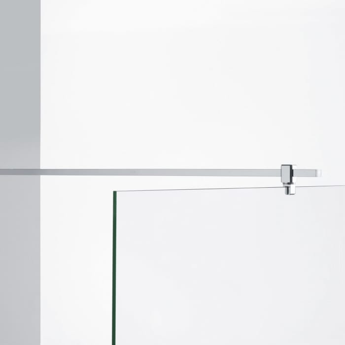 Sprinz Haltestange eckig, Glas - Wand, mit Wandgelenk, Länge 150 cm