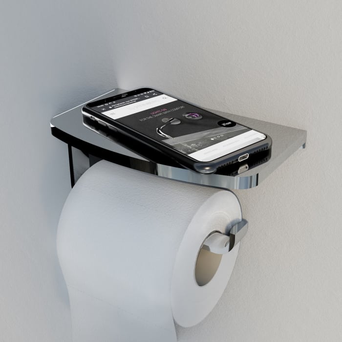 Steinberg Serie 450 Toilettenpapierhalter mit Ablage 17 cm