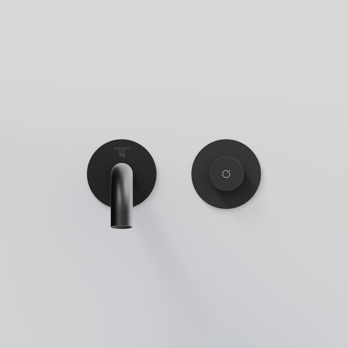 Steinberg iFlow vollelektronische Wand-Waschtisch- Armatur, Rosette rund