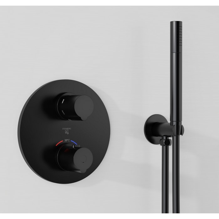 Steinberg Serie 100 Fertigmontageset für Unterputzthermostat mit 3-Wege-Umsteller