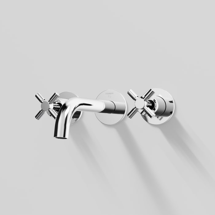 Steinberg Serie 250 3-Loch Waschtischarmatur zur Wandmontage