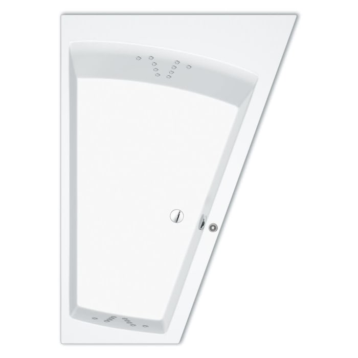 Steinkamp Life Eckbadewanne 180 x 130/65 cm mit Aquapunktur, Ecke rechts