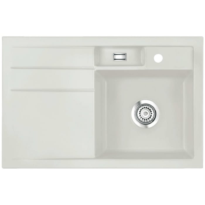 Systemceram Keradomo Bela 78 Einbauspüle rechts mit Handbetätigung, inkl. Armaturbohrung