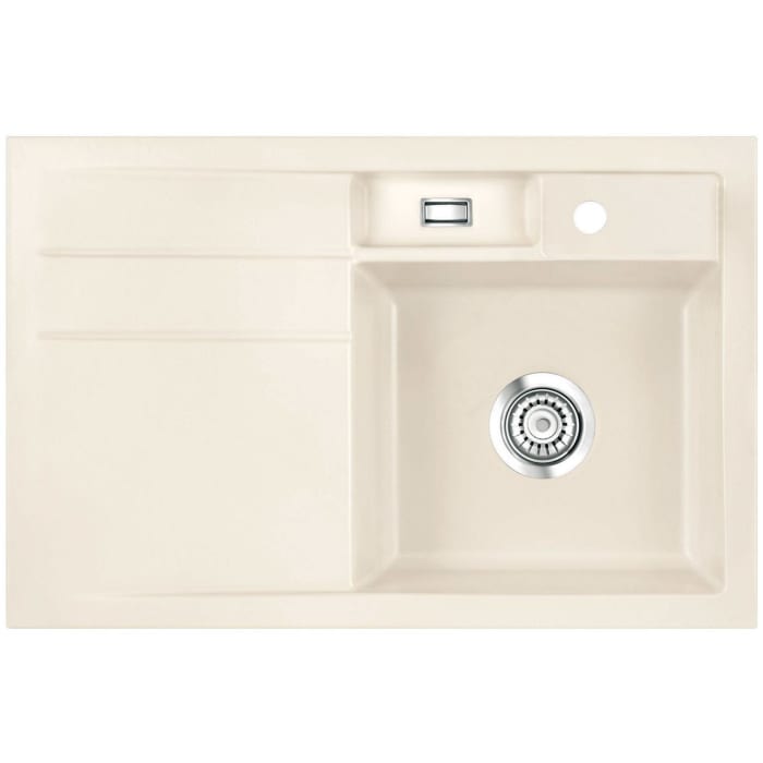 Systemceram Keradomo Bela 78 Einbauspüle rechts mit Excenterbetätigung, inkl. Armaturbohrung