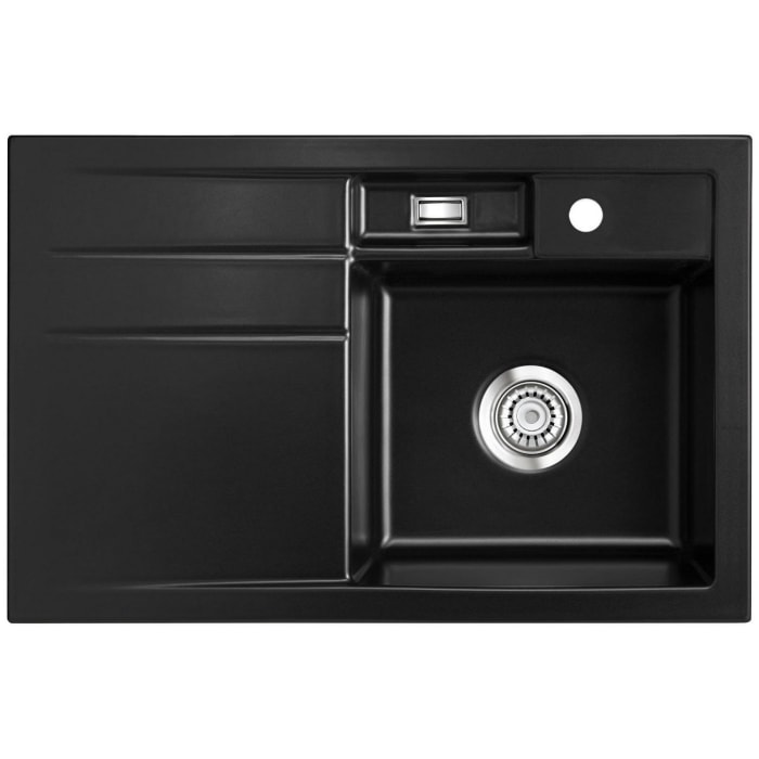 Systemceram Keradomo Bela 78 Einbauspüle rechts mit Excenterbetätigung, inkl. Armaturbohrung