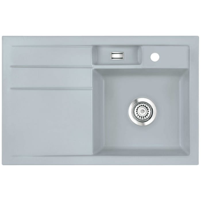 Systemceram Keradomo Bela 78 Einbauspüle rechts mit Excenterbetätigung, inkl. Armaturbohrung