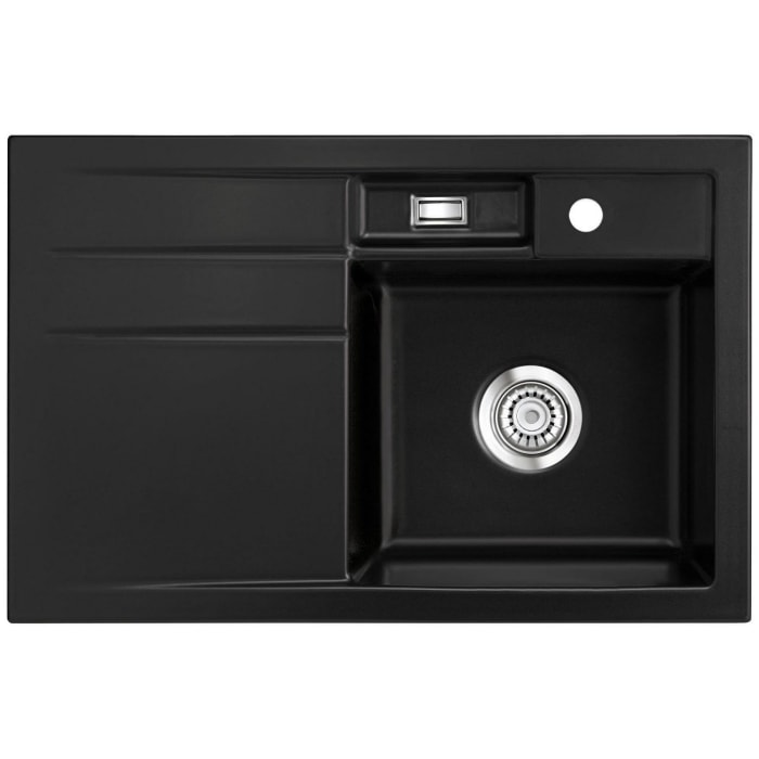 Systemceram Keradomo Bela 78 Einbauspüle rechts mit Excenterbetätigung, inkl. Armaturbohrung