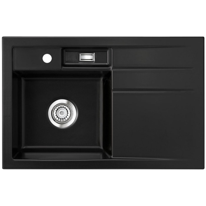 Systemceram Keradomo Bela 78 Einbauspüle links mit Excenterbetätigung, inkl. Armaturbohrung