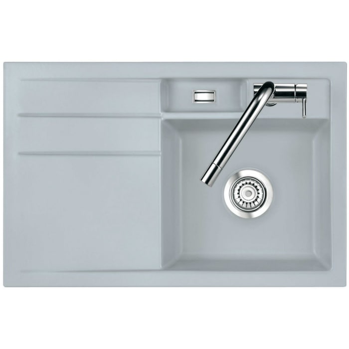 Systemceram Keradomo Bela 78 Einbauspüle rechts mit Handbetätigung, inkl. Armaturbohrung