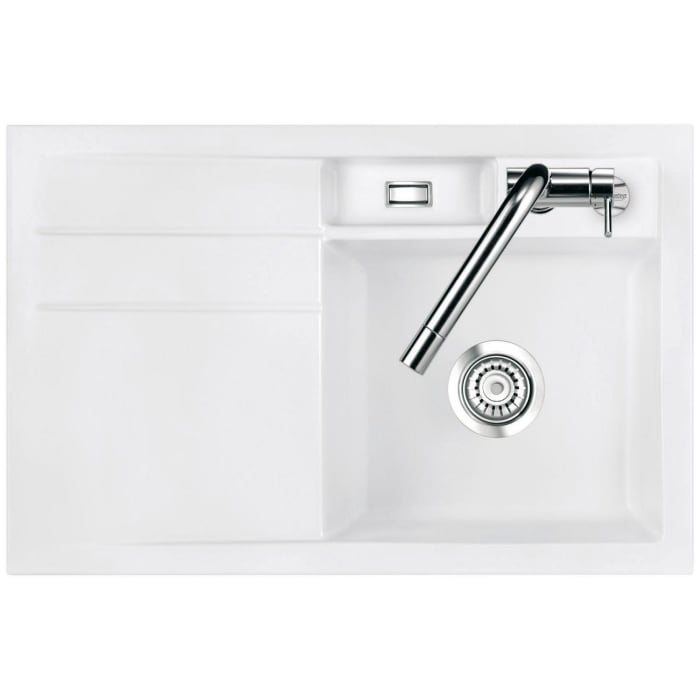 Systemceram Keradomo Bela 78 Einbauspüle rechts mit Excenterbetätigung, inkl. Armaturbohrung