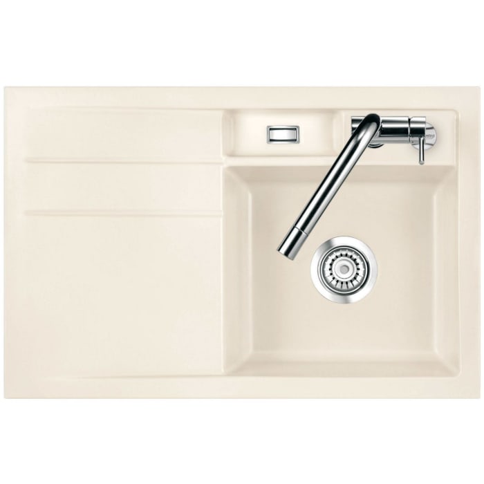 Systemceram Keradomo Bela 78 Einbauspüle rechts mit Excenterbetätigung, inkl. Armaturbohrung