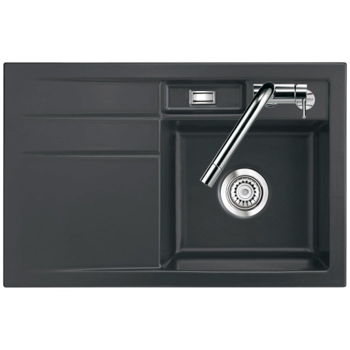 Systemceram Keradomo Bela 78 Einbauspüle rechts mit Excenterbetätigung, inkl. Armaturbohrung