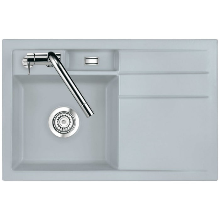 Systemceram Keradomo Bela 78 Einbauspüle links mit Excenterbetätigung, inkl. Armaturbohrung