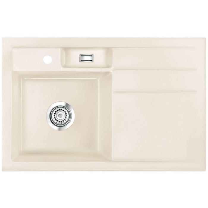 Systemceram Keradomo Bela 78 Einbauspüle links mit Handbetätigung, inkl. Armaturbohrung