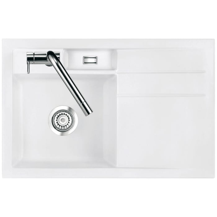 Systemceram Keradomo Bela 78 Einbauspüle links mit Handbetätigung, inkl. Armaturbohrung