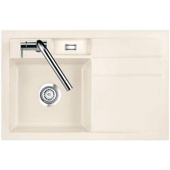Systemceram Keradomo Bela 78 Einbauspüle links mit Handbetätigung, inkl. Armaturbohrung