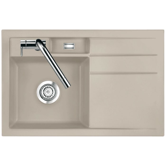 Systemceram Keradomo Bela 78 Einbauspüle links mit Handbetätigung, inkl. Armaturbohrung