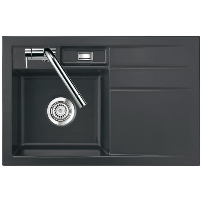 Systemceram Keradomo Bela 78 Einbauspüle links mit Handbetätigung, inkl. Armaturbohrung