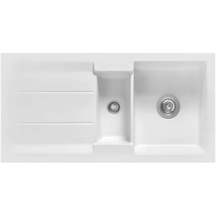 Systemceram Keradomo Genea 100 Einbauspüle mit Handbetätigung, ohne Hahnlochbohrung