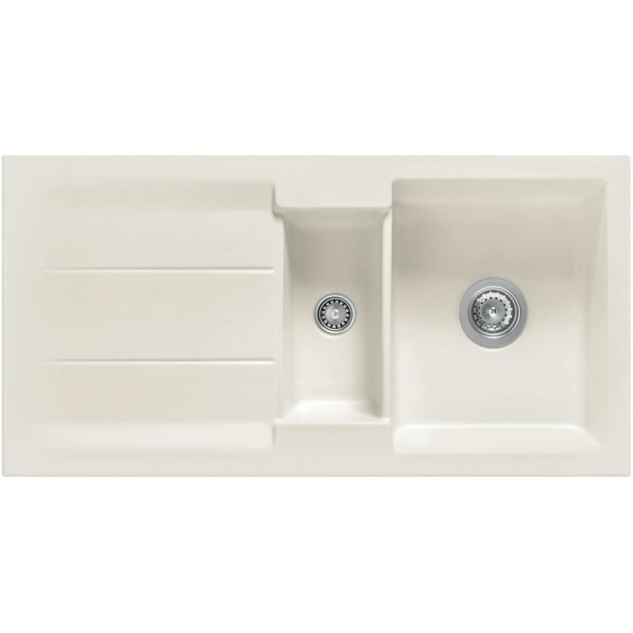 Systemceram Keradomo Genea 100 Einbauspüle mit Handbetätigung, ohne Hahnlochbohrung