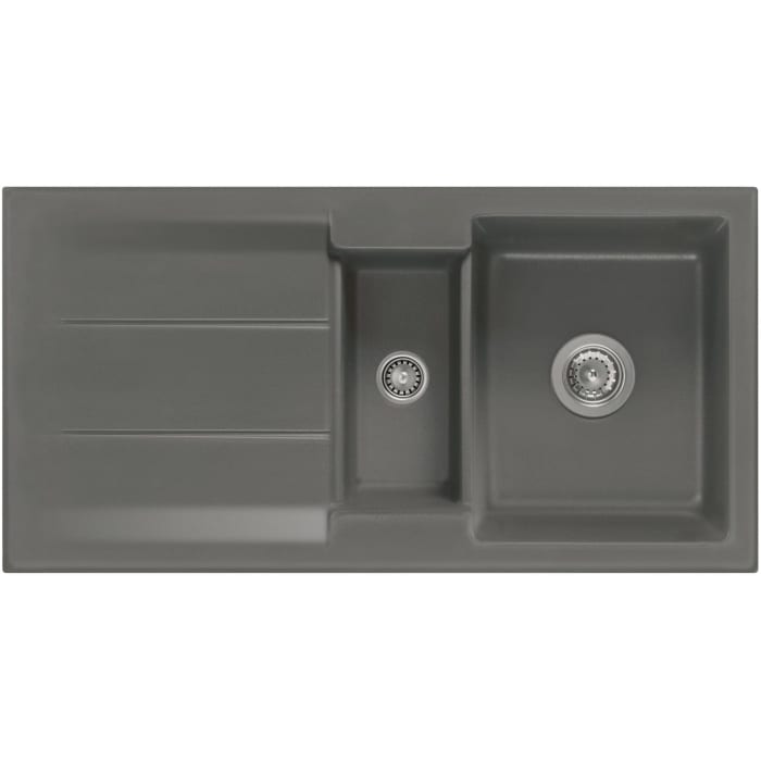 Systemceram Keradomo Genea 100 Einbauspüle mit Handbetätigung, ohne Hahnlochbohrung