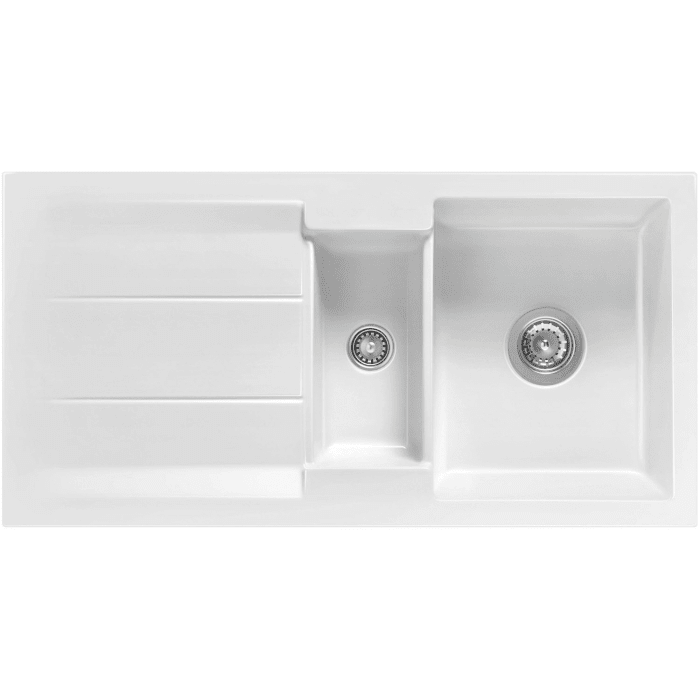 Systemceram Keradomo Genea 100 Einbauspüle mit Excenterbetätigung, ohne Hahnlochbohrung