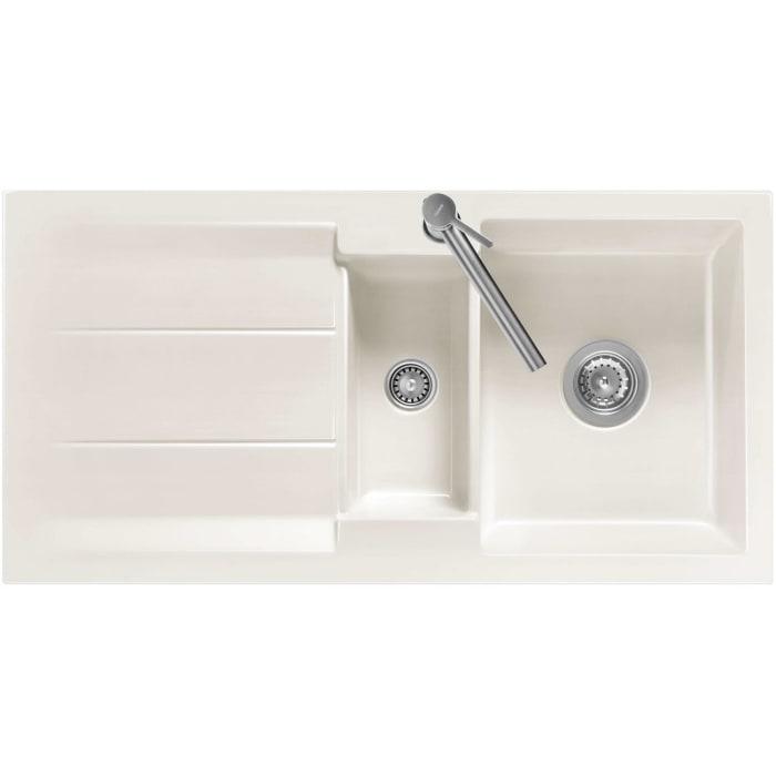 Systemceram Keradomo Genea 100 Einbauspüle mit Handbetätigung, ohne Hahnlochbohrung