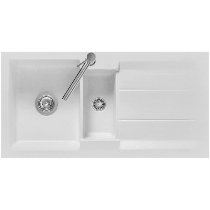 Systemceram Keradomo Genea 100 Einbauspüle mit Handbetätigung, ohne Hahnlochbohrung