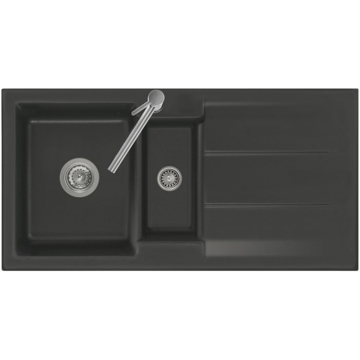 Systemceram Keradomo Genea 100 Einbauspüle mit Handbetätigung, ohne Hahnlochbohrung