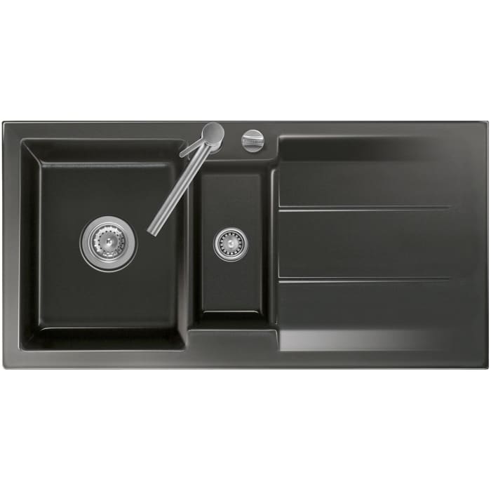 Systemceram Keradomo Genea 100 Einbauspüle mit Excenterbetätigung, ohne Hahnlochbohrung