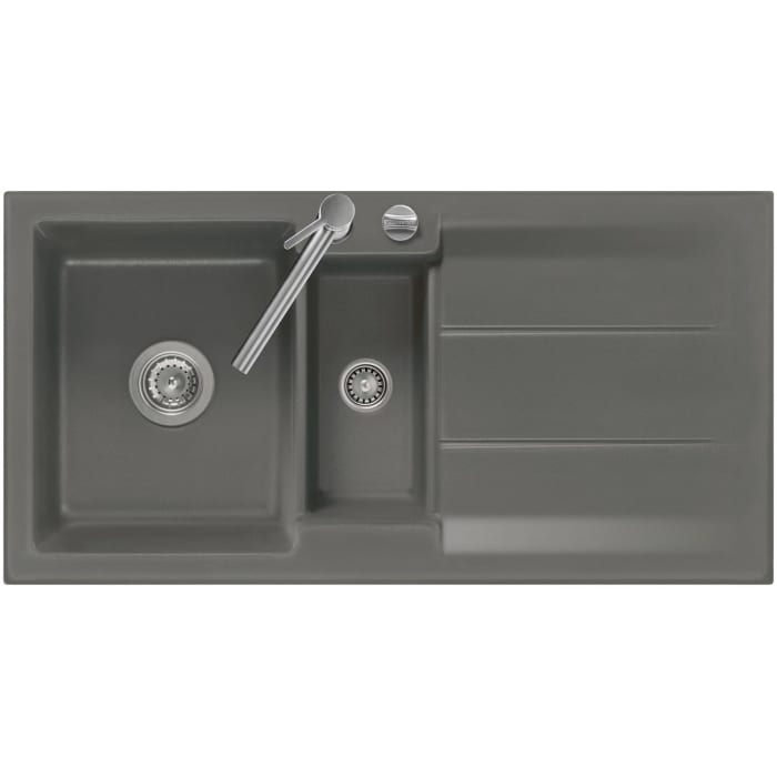 Systemceram Keradomo Genea 100 Einbauspüle mit Excenterbetätigung, ohne Hahnlochbohrung