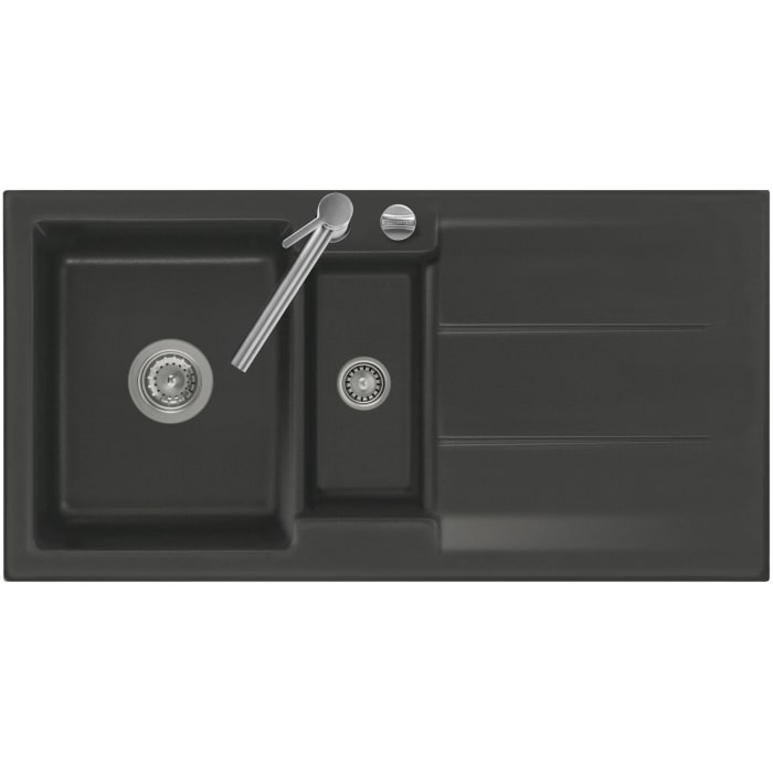 Systemceram Keradomo Genea 100 Einbauspüle mit Excenterbetätigung, ohne Hahnlochbohrung