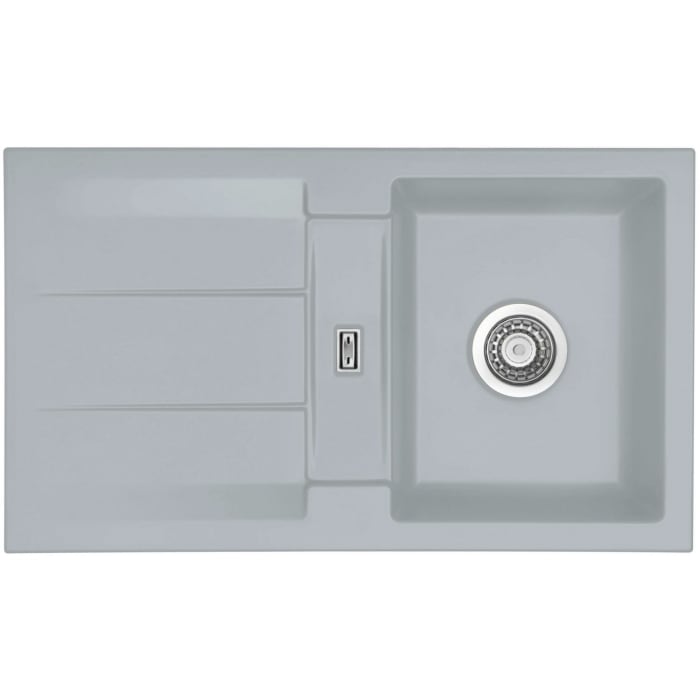 Systemceram Keradomo Genea 87 Einbauspüle reversibel mit Handbetätigung, ohne Hahnlochbohrung