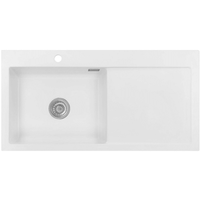 Systemceram Keradomo Mera 100 SL Einbauspüle links mit Handbetätigung, inkl. Armaturbohrung