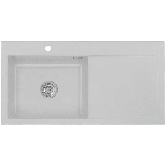 Systemceram Keradomo Mera 100 SL Einbauspüle links mit Handbetätigung, inkl. Armaturbohrung