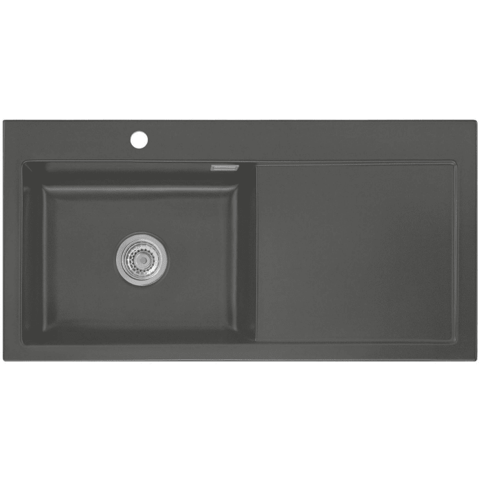 Systemceram Keradomo Mera 100 SL Einbauspüle links mit Handbetätigung, inkl. Armaturbohrung