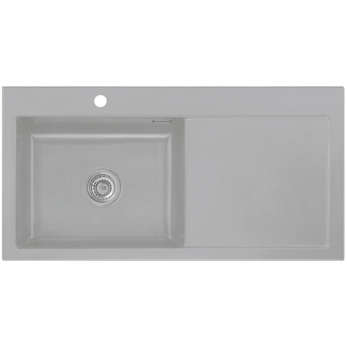 Systemceram Keradomo Mera 100 SL Einbauspüle links mit Excenterbetätigung, inkl. Armaturbohrung