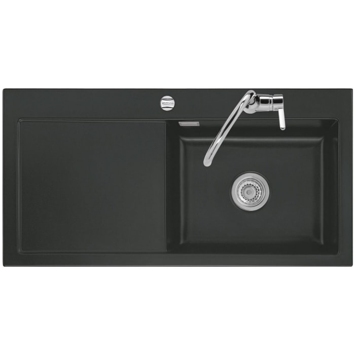 Systemceram Keradomo Mera 100 SL Einbauspüle rechts mit Excenterbetätigung, inkl. Armaturbohrung