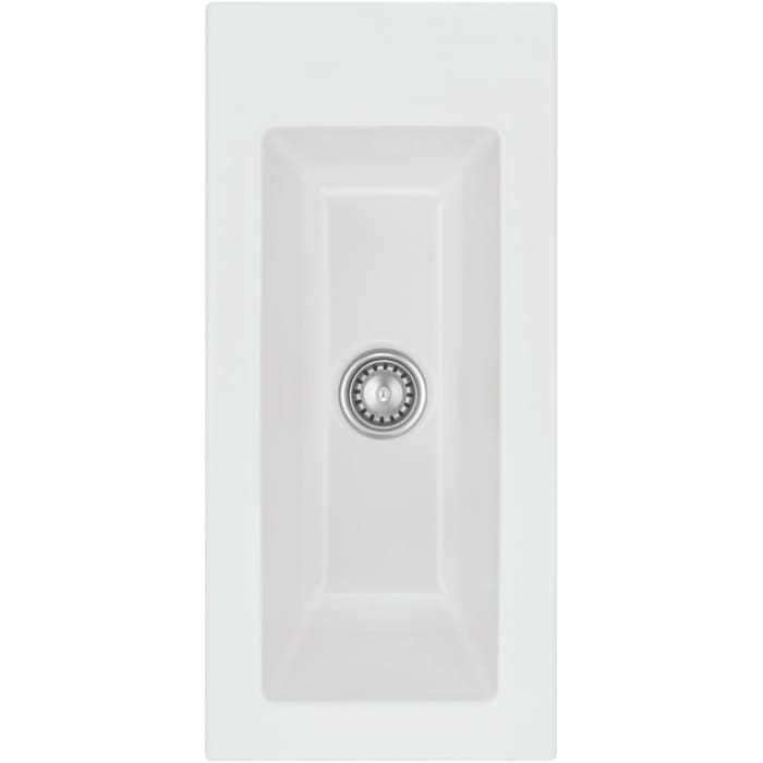 Systemceram Keradomo Mera 24 Einbauspüle mit Handbetätigung, ohne Hahnlochbohrung