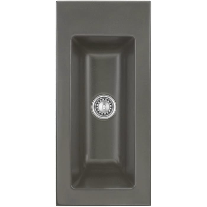 Systemceram Keradomo Mera 24 Einbauspüle mit Handbetätigung, ohne Hahnlochbohrung