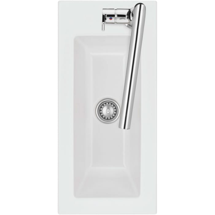 Systemceram Keradomo Mera 24 Einbauspüle mit Handbetätigung, ohne Hahnlochbohrung