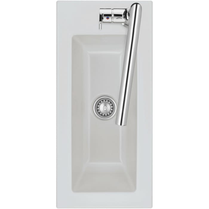 Systemceram Keradomo Mera 24 Einbauspüle mit Handbetätigung, ohne Hahnlochbohrung