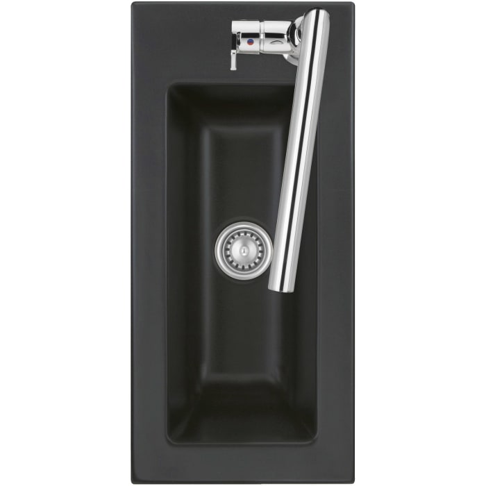 Systemceram Keradomo Mera 24 Einbauspüle mit Handbetätigung, ohne Hahnlochbohrung