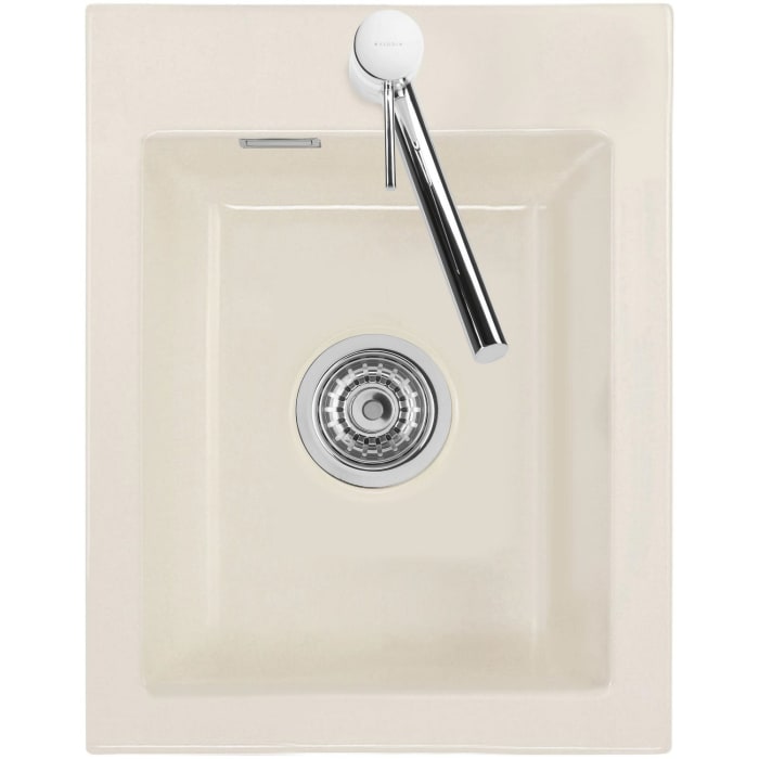 Systemceram Keradomo Mera 39 Einbauspüle mit Handbetätigung, inkl. Armaturbohrung