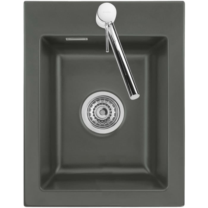 Systemceram Keradomo Mera 39 Einbauspüle mit Handbetätigung, inkl. Armaturbohrung