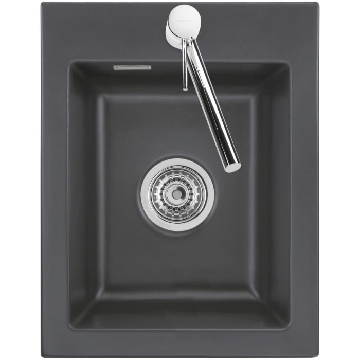 Systemceram Keradomo Mera 39 Einbauspüle mit Handbetätigung, inkl. Armaturbohrung