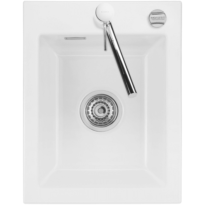 Systemceram Keradomo Mera 39 Einbauspüle mit Excenterbetätigung, inkl. Armaturbohrung