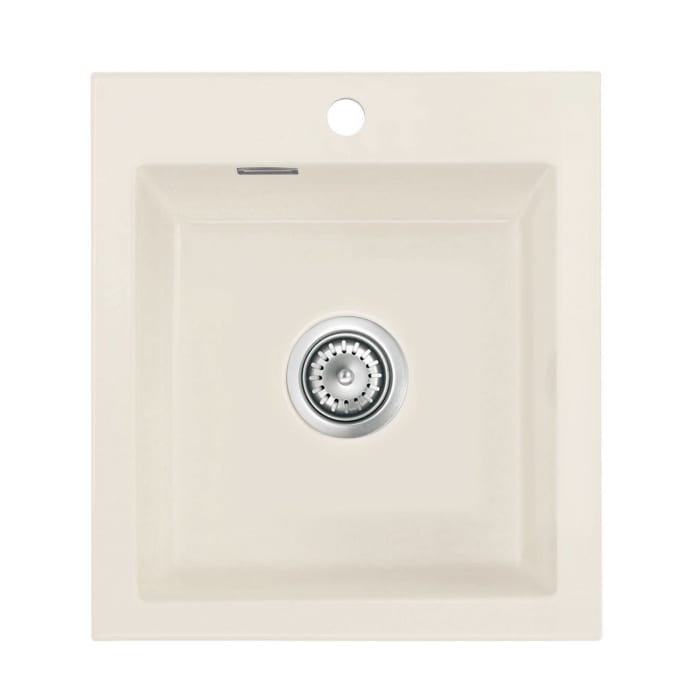 Systemceram Keradomo Mera 46 Einbauspüle mit Handbetätigung, inkl. Armaturbohrung