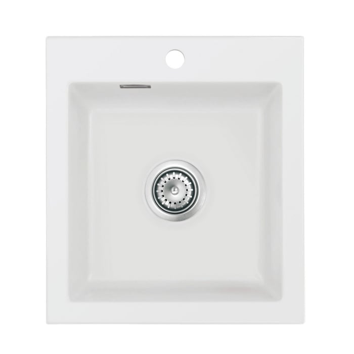 Systemceram Keradomo Mera 46 Einbauspüle mit Handbetätigung, inkl. Armaturbohrung